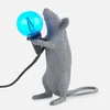 Seletti Standing Mouse Lamp - Grey - Image 1