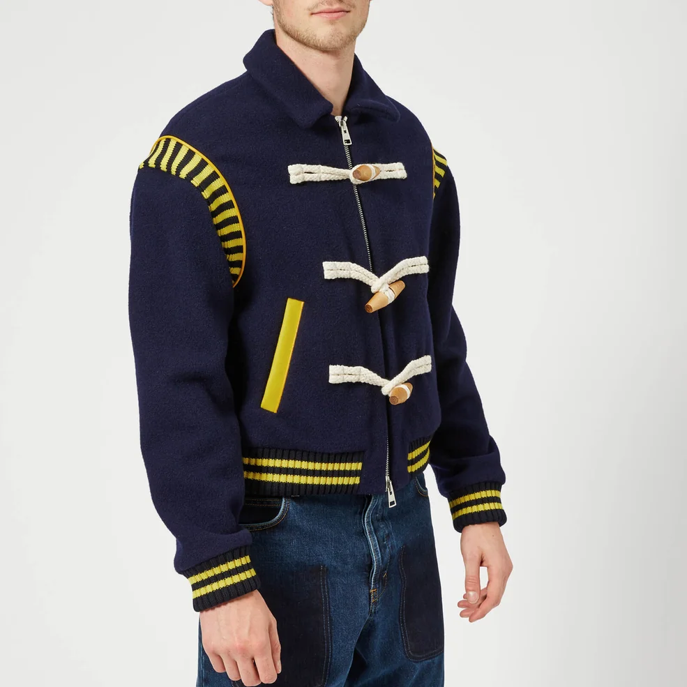 JW Anderson Men's Varsity Wool Jacket - Navy Image 1