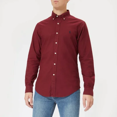 Polo Ralph Lauren Men's Garment Dyed Slim Fit Shirt - Classic Wine