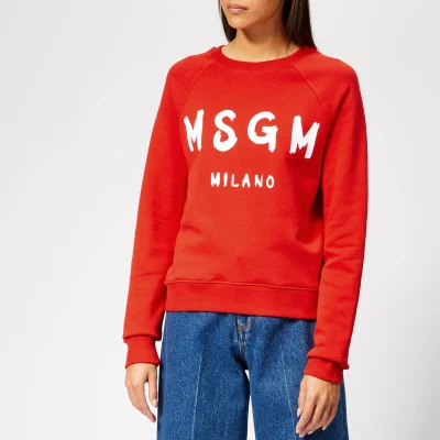 MSGM Women's Logo Sweatshirt - Red