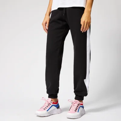 MSGM Women's Track Pants with Arrow Down the Side - Black