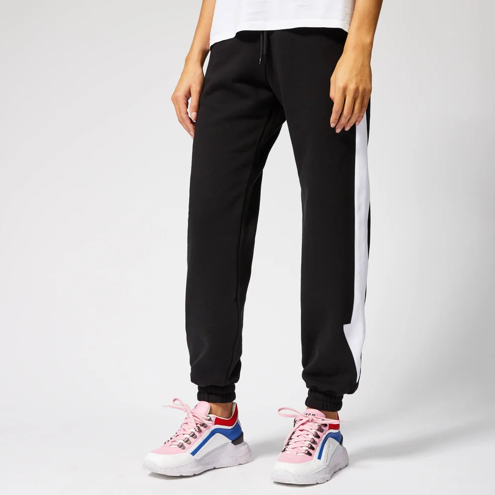 MSGM Women's Track Pants with Arrow Down the Side - Black Image 1