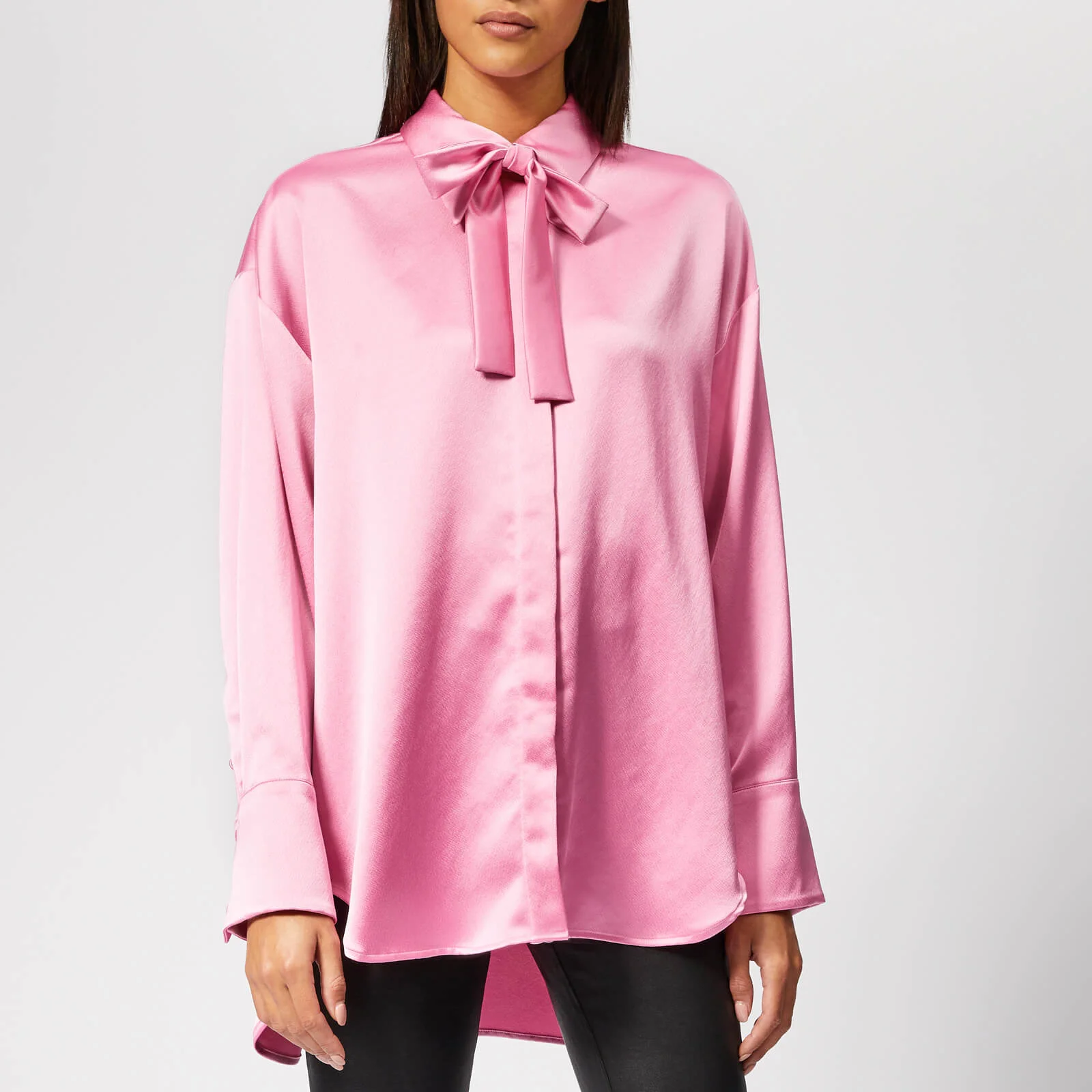 MSGM Women's Shirt with Logo on Back - Pink Image 1