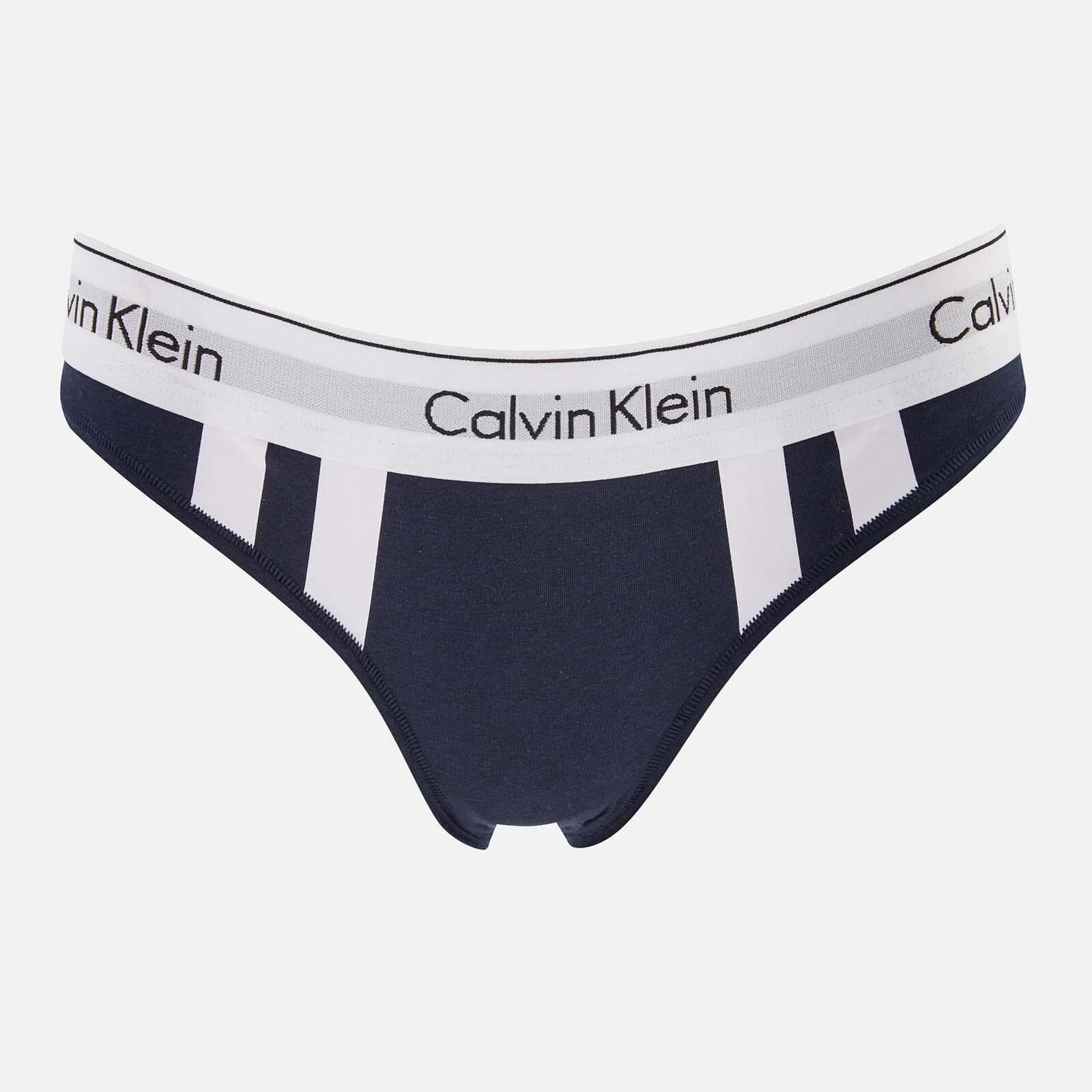 Calvin Klein Women's Varsity Stripe Bikini Brief - Navy Image 1