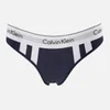 Calvin Klein Women's Varsity Stripe Bikini Brief - Navy - Image 1