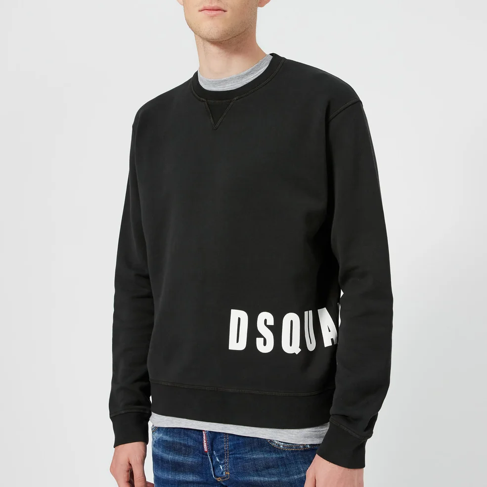 Dsquared2 Men's Cool Fit Faded Fluo Sweatshirt - Black Image 1