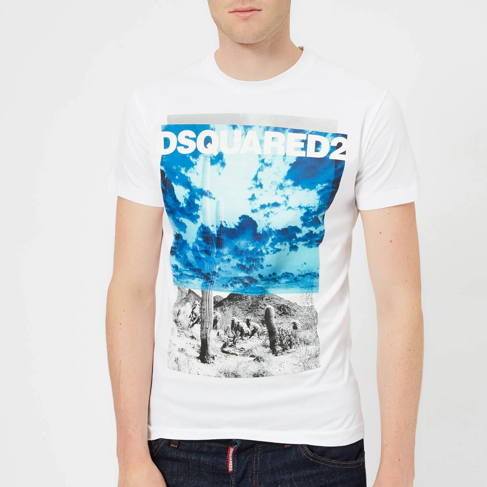 Dsquared2 Men's Dan Fit Large Logo T-Shirt - White Image 1