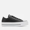 Converse Women's Chuck Taylor All Star Lift Clean Ox Leather Trainers - Black/White - Image 1