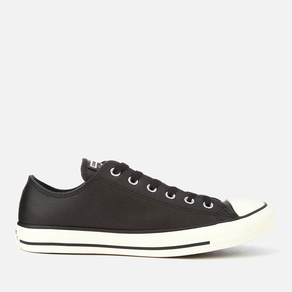 Converse Men's Chuck Taylor All Star Ox Trainers - Black/Egret Image 1