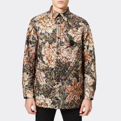 Y-3 Men's All Over Print Quilted Shirt - Flower Camo AOP