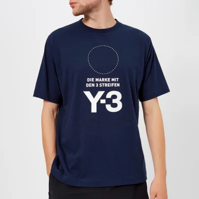 Y-3 Men's Stacked Short Sleeve T-Shirt - Night Indigo