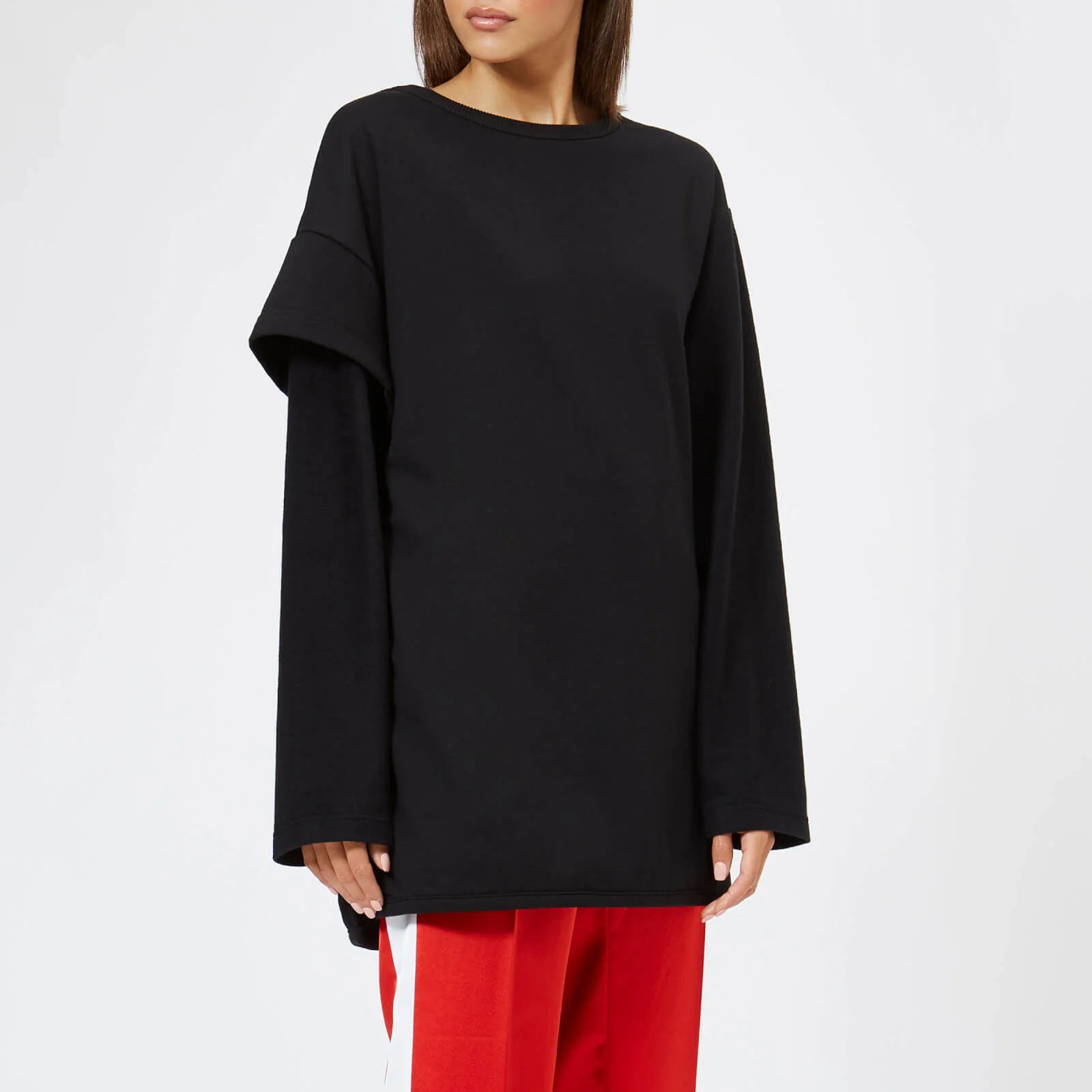 Y-3 Women's 2 Layer Fleece Sweater - Black Image 1