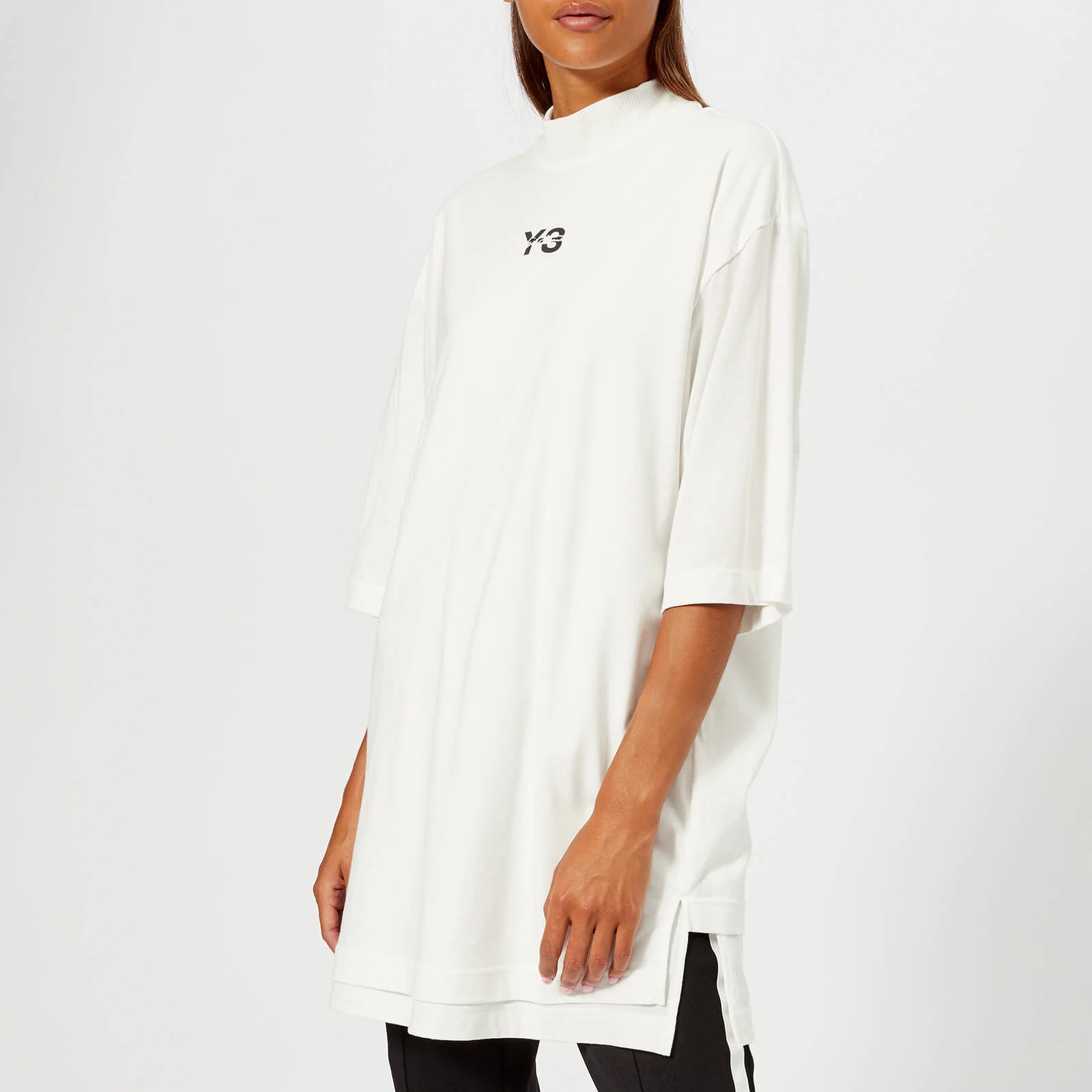 Y-3 Women's Signature Long Short Sleeve T-Shirt - Core White Image 1