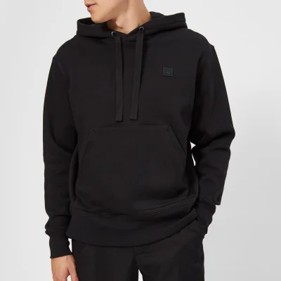 Acne Studios Men's Face Logo Hooded Sweatshirt - Black