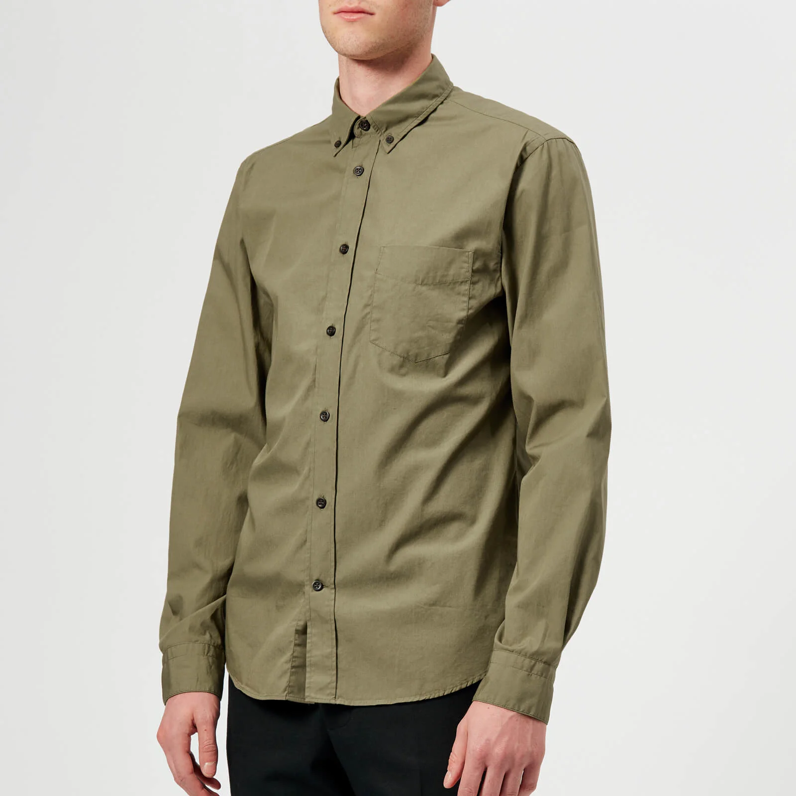 Acne Studios Men's Isherwood Soft Pop Shirt - Hunter Green Image 1