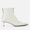 Alexander Wang Women's Eri Low Heel Leather Ankle Boots - White - Image 1
