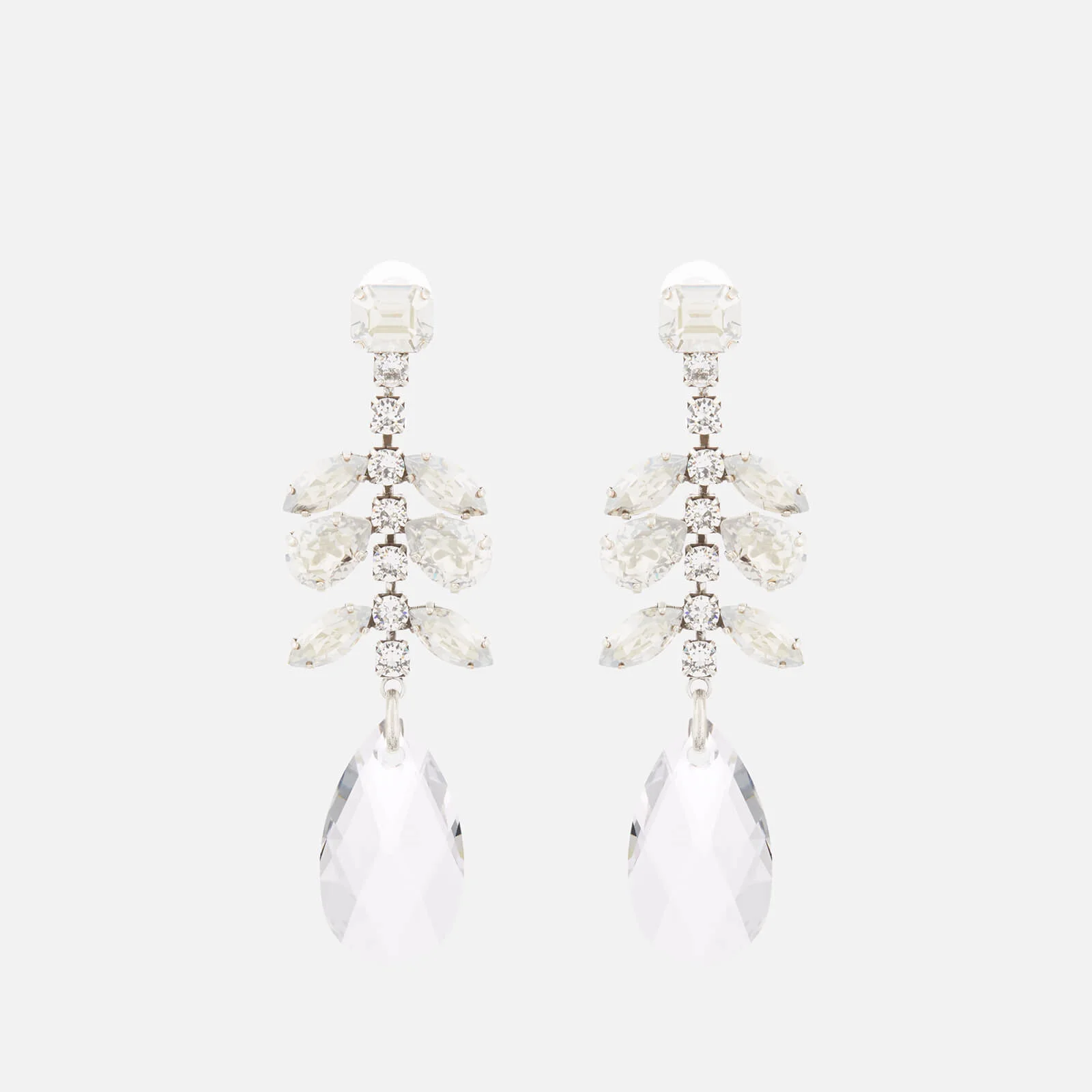 Isabel Marant Women's Crystal Drop Peace Earrings - Transparent Image 1