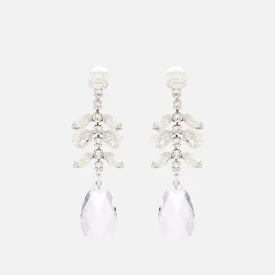 Isabel Marant Women's Crystal Drop Peace Earrings - Transparent