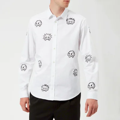 McQ Alexander McQueen Men's Sheehan Monster Party Shirt - Optic White