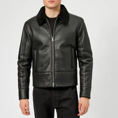 McQ Alexander McQueen Men's Shearling Biker Jacket - Darkest Black