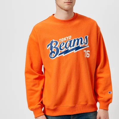 Champion X Beams Men's Crew Neck Sweatshirt - Orange