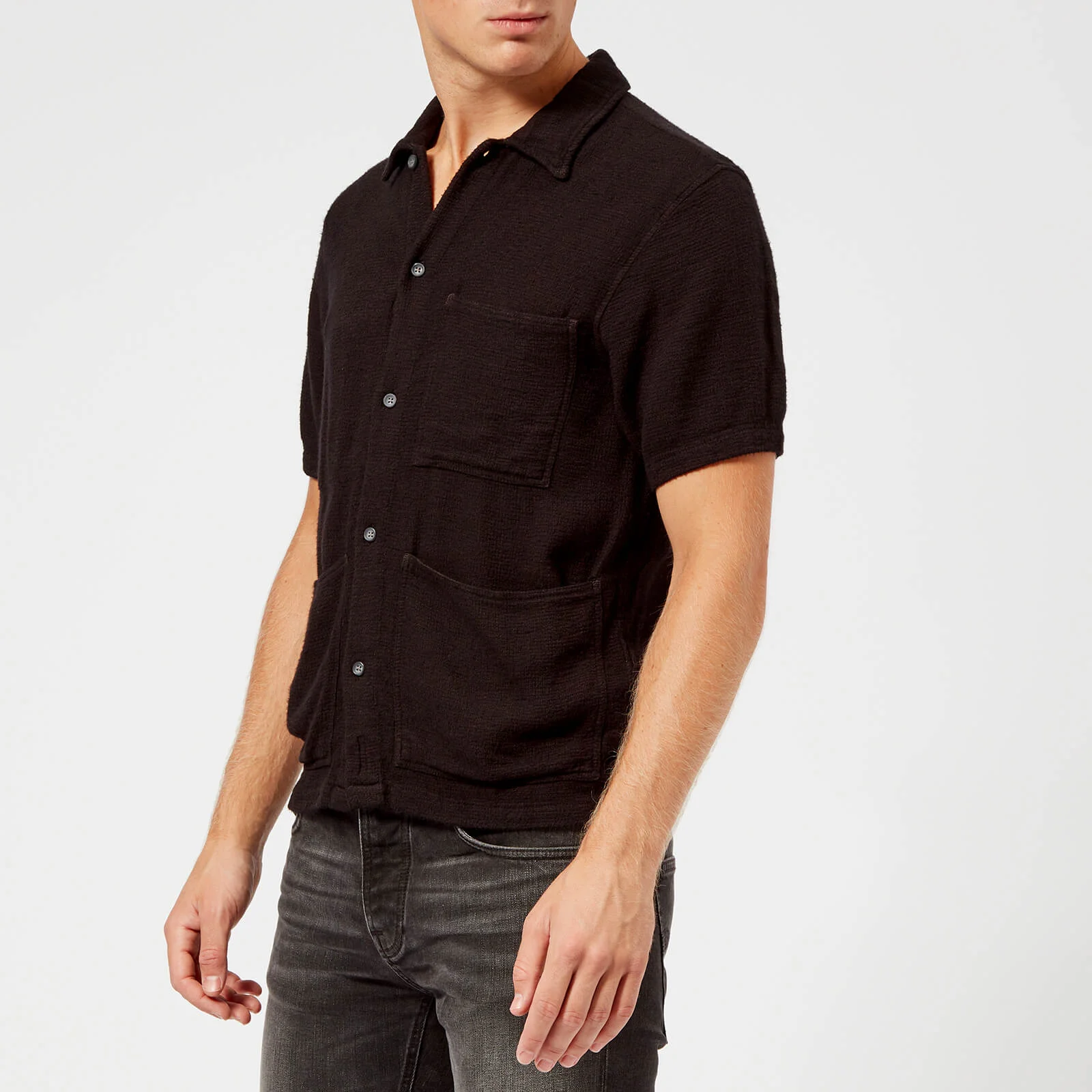 Nudie Jeans Men's Svante Worker Shirt - Black Image 1