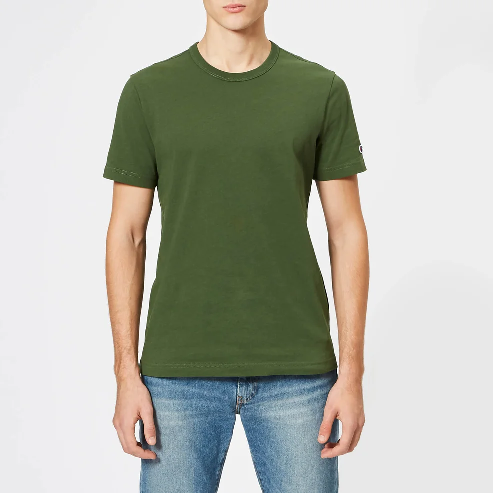 Champion Men's Sleeve Logo T-Shirt - Green Image 1