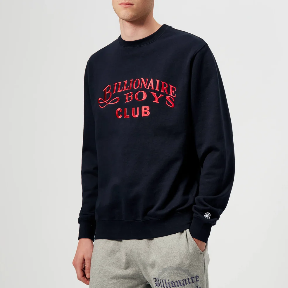 Billionaire Boys Club Men's Embroidered Crew Neck Sweatshirt - Navy Image 1