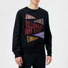 Billionaire Boys Club Men's Pennant Applique Crew Neck Sweatshirt - Black - Image 1