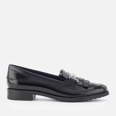 Tod's Women's Buckle Fringed Loafers - Black