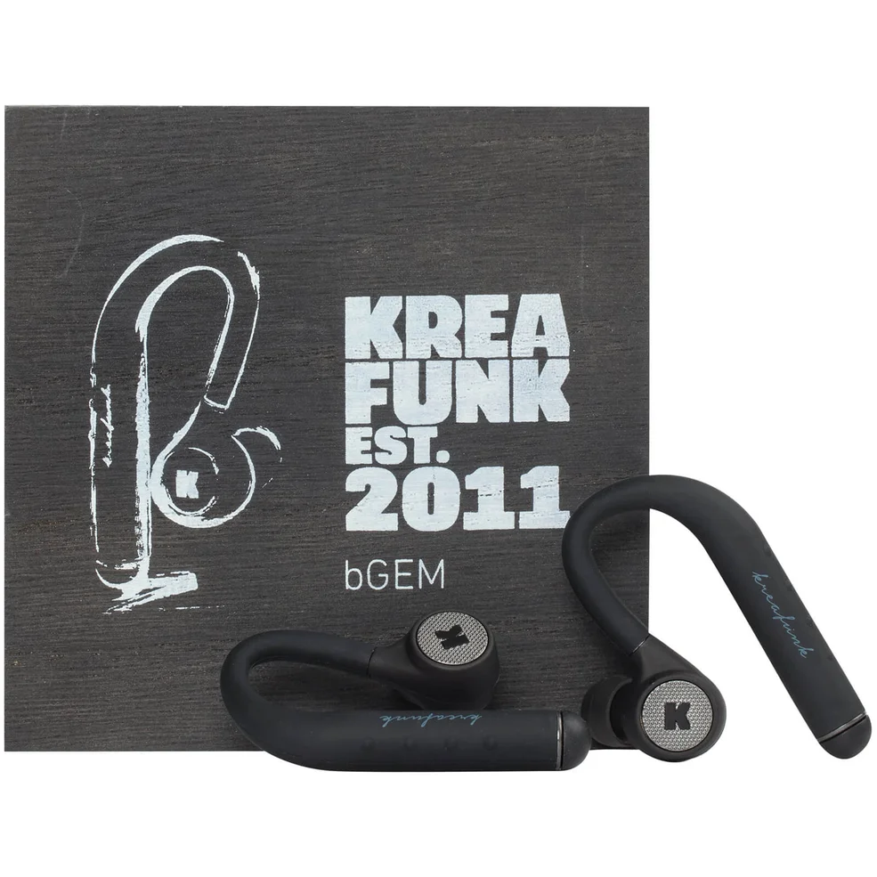 Kreafunk bGEM Bluetooth Wireless In-Ear Headphones - Black Edition Image 1