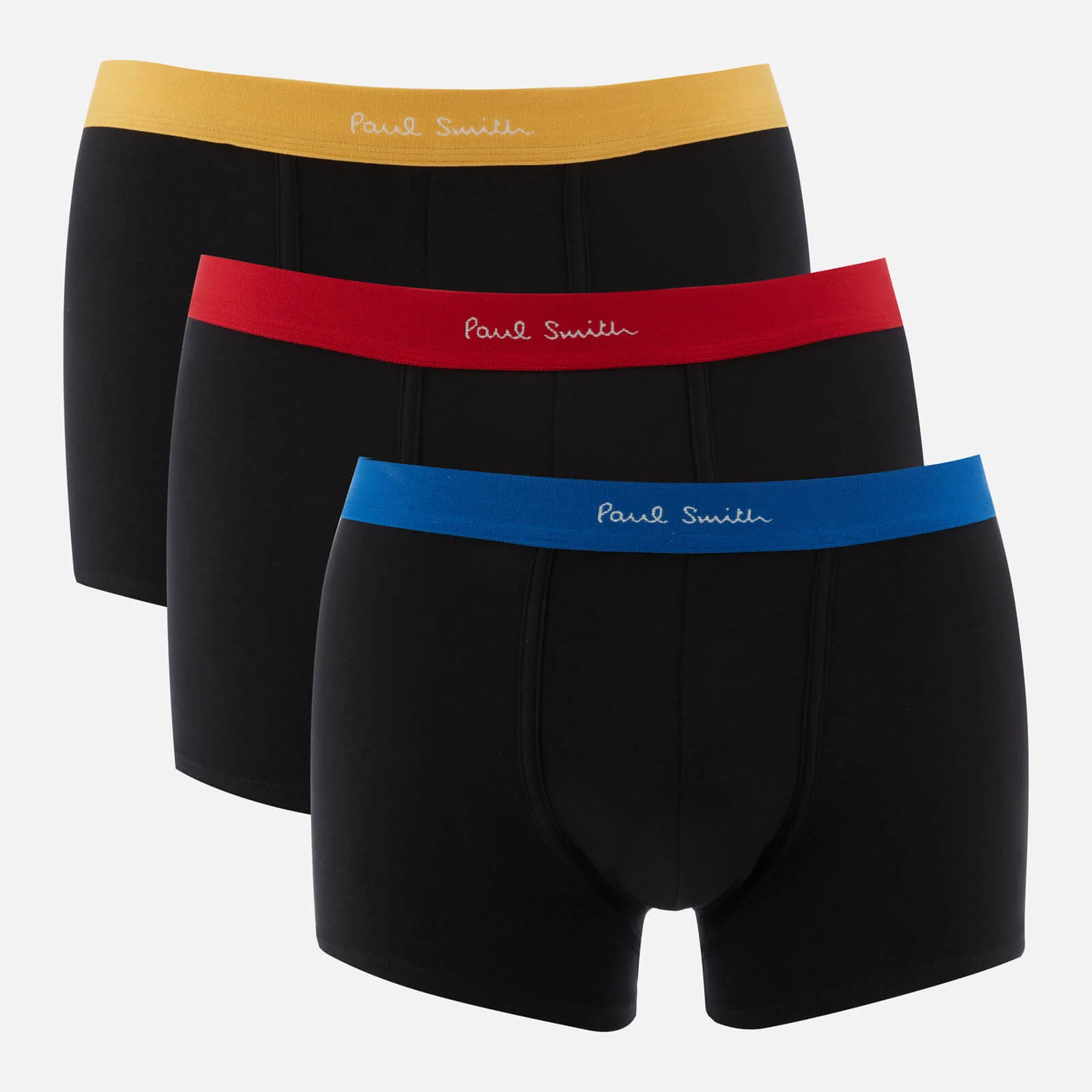 Paul Smith Men's Three Pack Waist Band Detail Trunk Boxer Shorts - Black Image 1