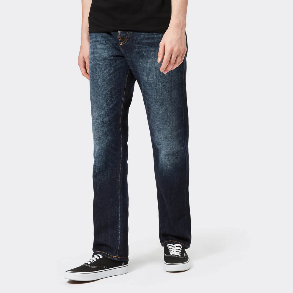 Nudie Jeans Men's Sleepy Sixteen Straight Jeans - Authentic Dark Image 1