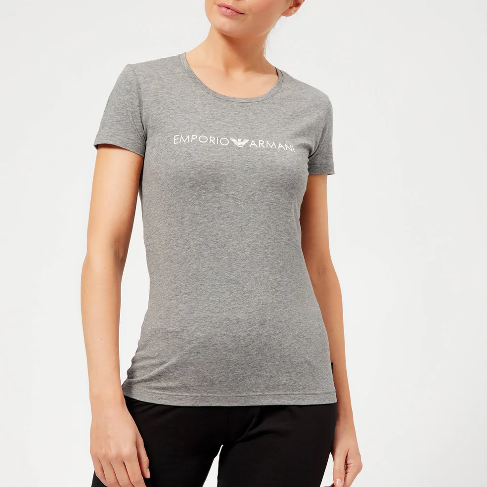 Emporio Armani Women's Iconic Logoband T-Shirt - Dark Melange Grey Image 1