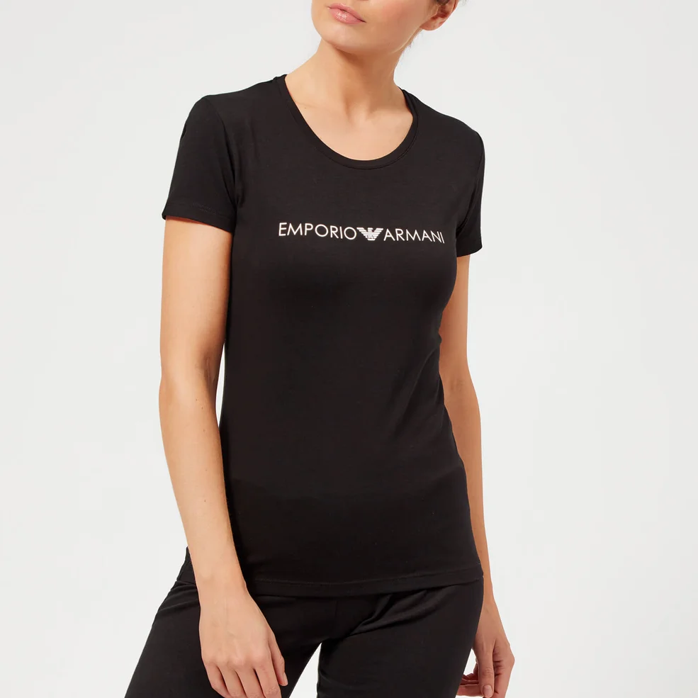 Emporio Armani Women's Iconic Logoband T-Shirt - Black Image 1