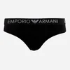 Emporio Armani Women's Iconic Logoband Bi Pack Briefs - Black - Image 1