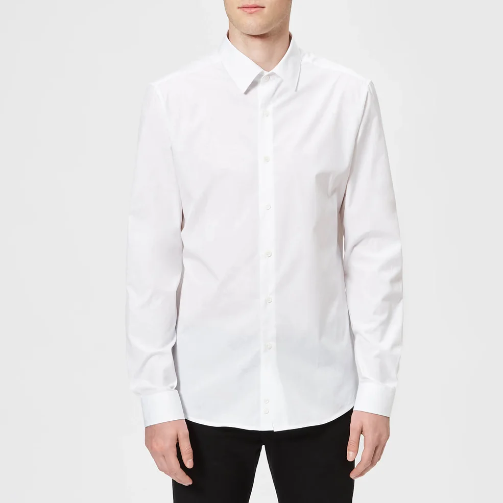 Versace Collection Men's Patterned Long Sleeve Shirt - Bianco Image 1