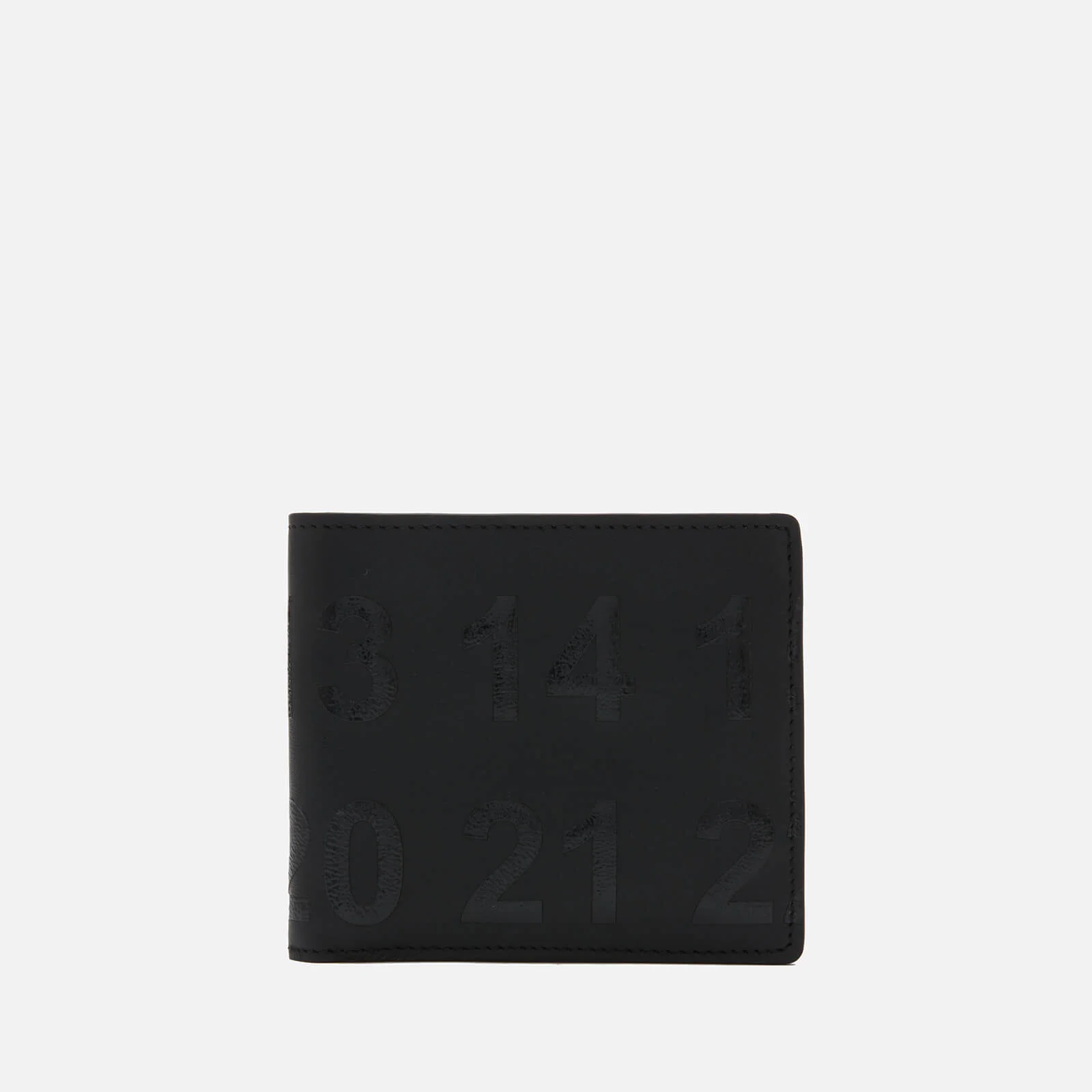Maison Margiela Men's Logo Leather Bi Fold Wallet - Black Image 1