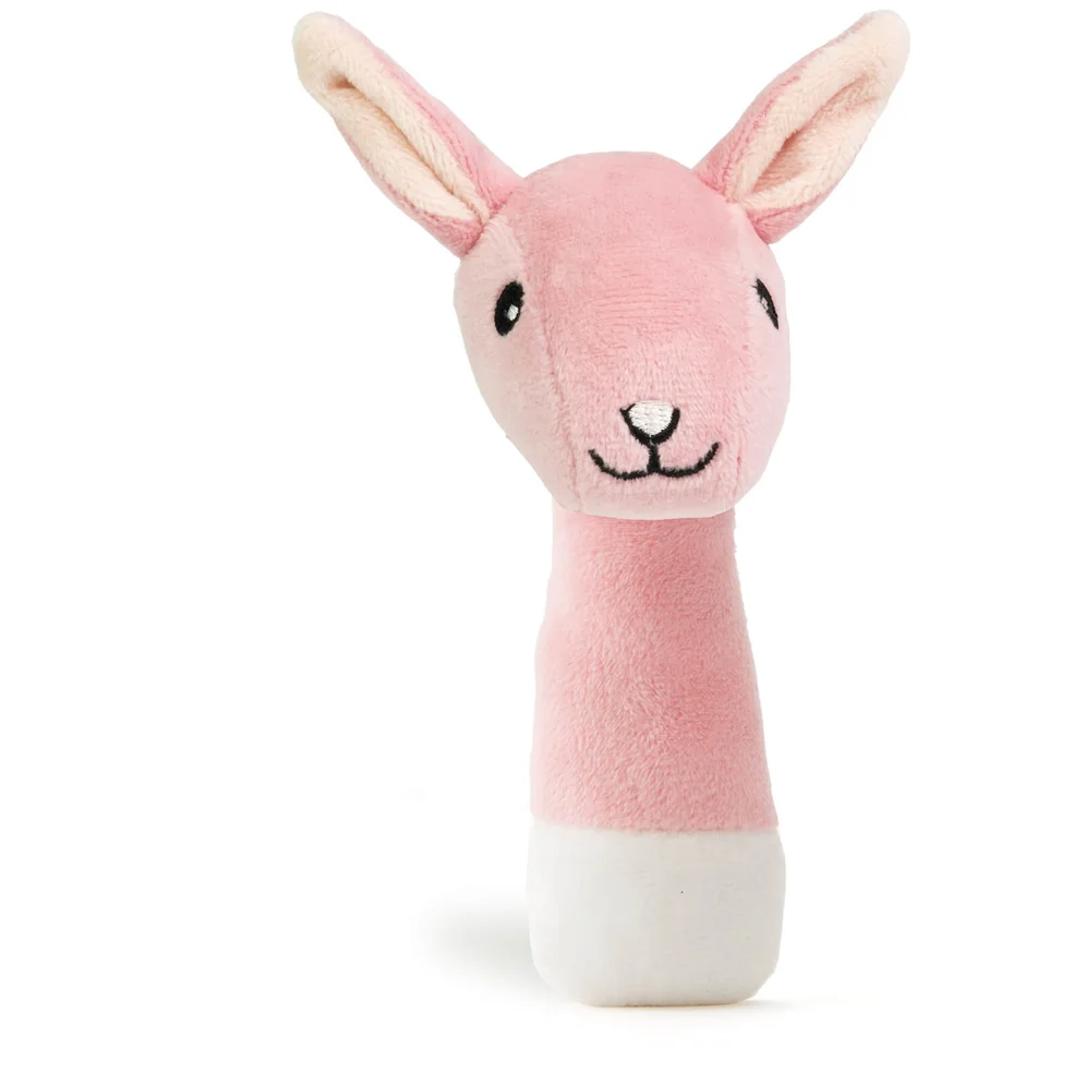 Kids Concept Edvin Plush Rattle Rabbit Image 1