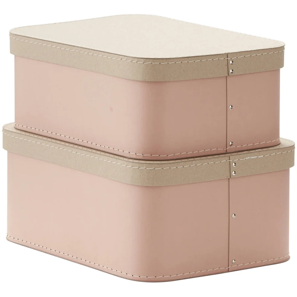 Kids Concept Storage Box (2 Set) - Pink Image 1
