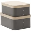 Kids Concept Storage Box (2 Set) - Grey - Image 1
