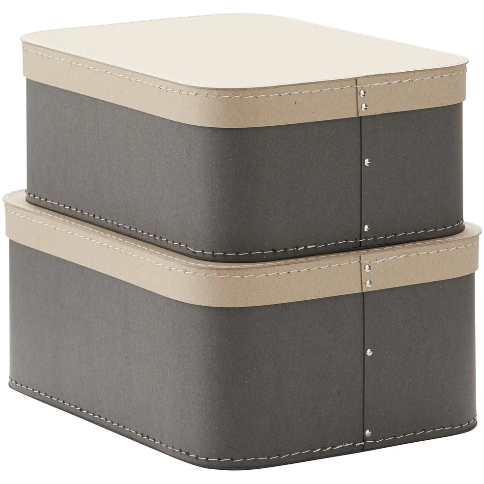 Kids Concept Storage Box (2 Set) - Grey Image 1