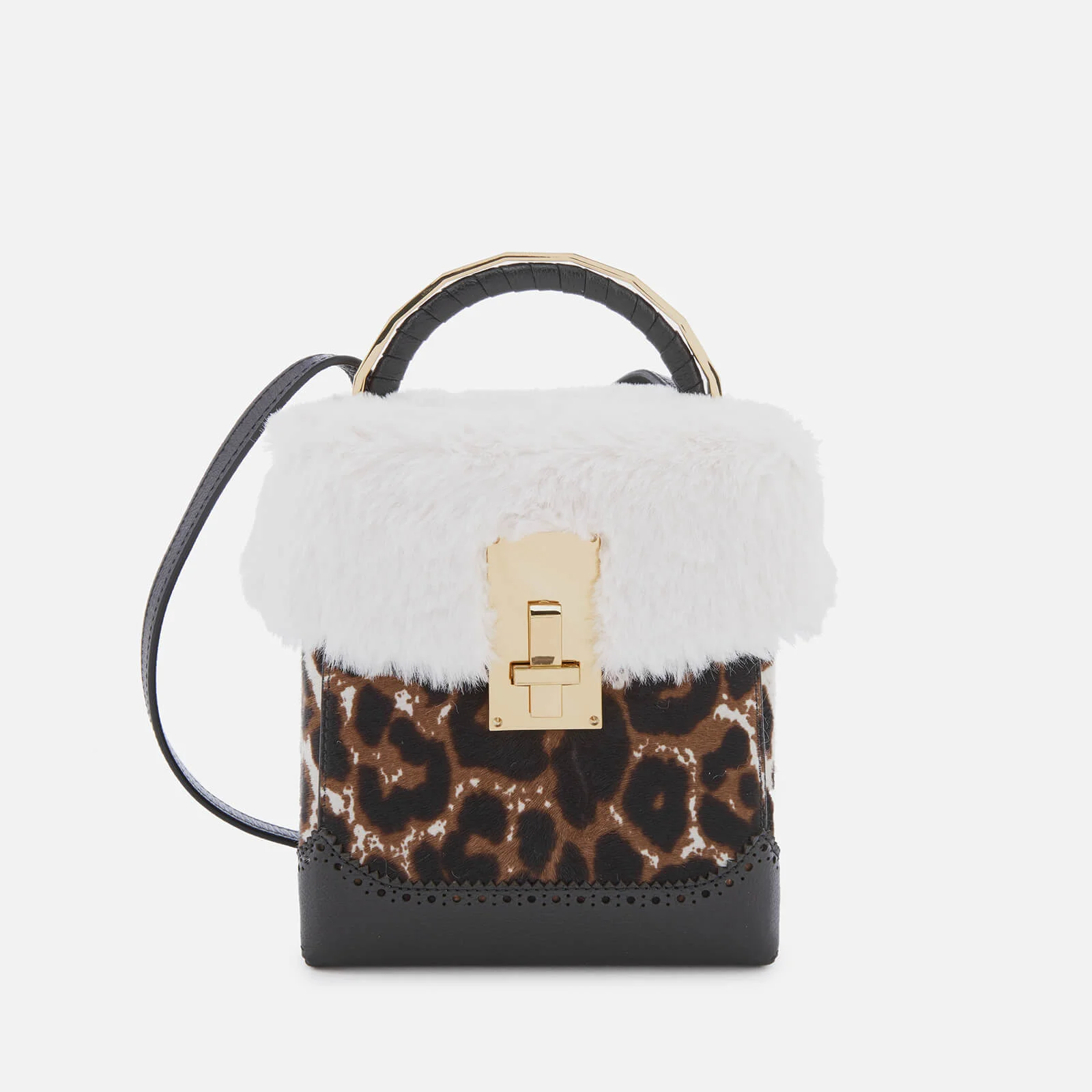 The Volon Women's Great L. Box Fur Bag - Leopard Image 1