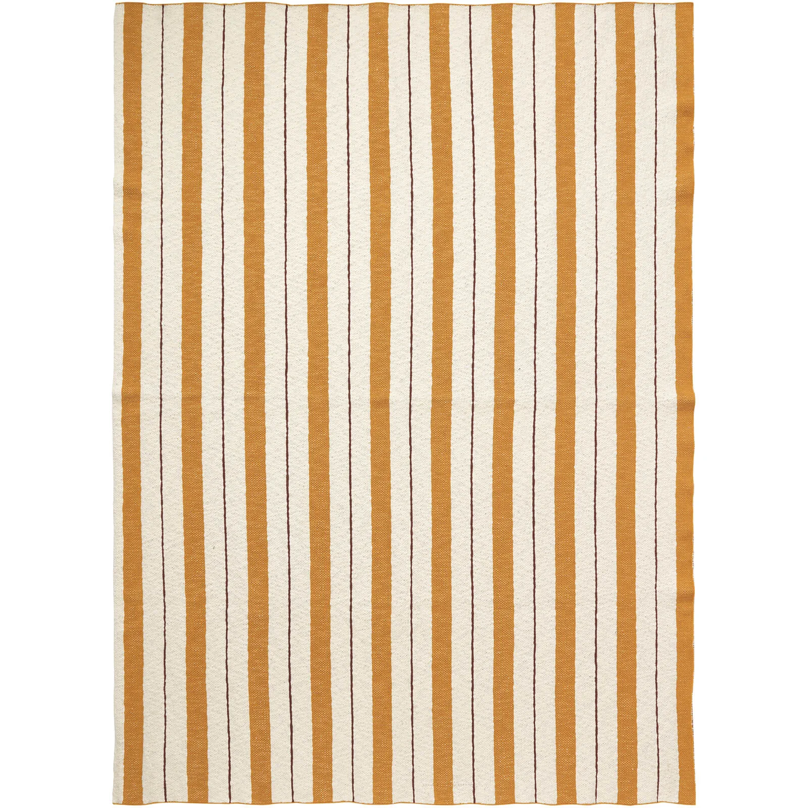 Ferm Living Pinstripe Blanket - Mustard Image 1