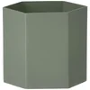 Ferm Living Hexagon Pot - Large - Dusty Green - Image 1