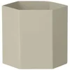 Ferm Living Hexagon Pot - Large - Light Grey - Image 1
