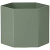 Ferm Living Hexagon Pot - Extra Large - Dusty Green - Image 1
