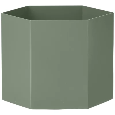 Ferm Living Hexagon Pot - Extra Large - Dusty Green