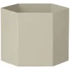 Ferm Living Hexagon Pot - Extra Large - Light Grey - Image 1