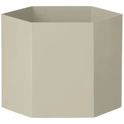 Ferm Living Hexagon Pot - Extra Large - Light Grey